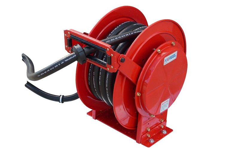 TTi - Auto-Rewind Hose Reel (Spring Loaded) - with 10m Diesel Hose