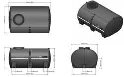 DieselCadet 3000L   Free Standing Tank